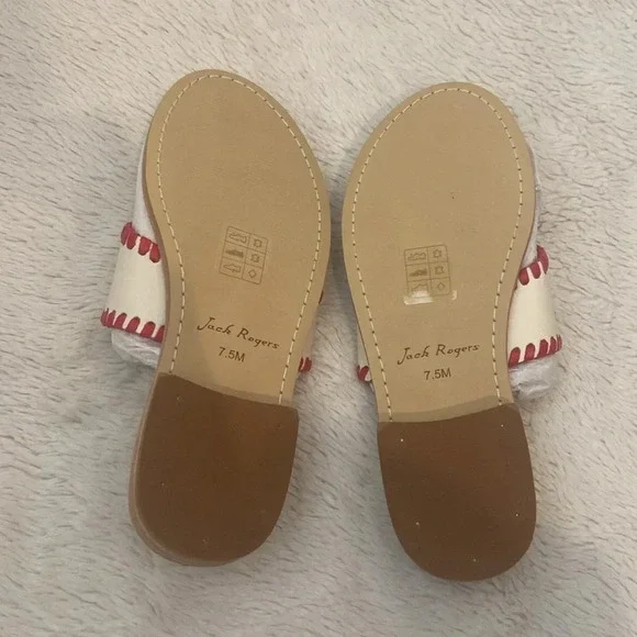 NWOT JACK ROGERS® LOBSTER EMBROIDERED SANDALS - Picture 2 of 6